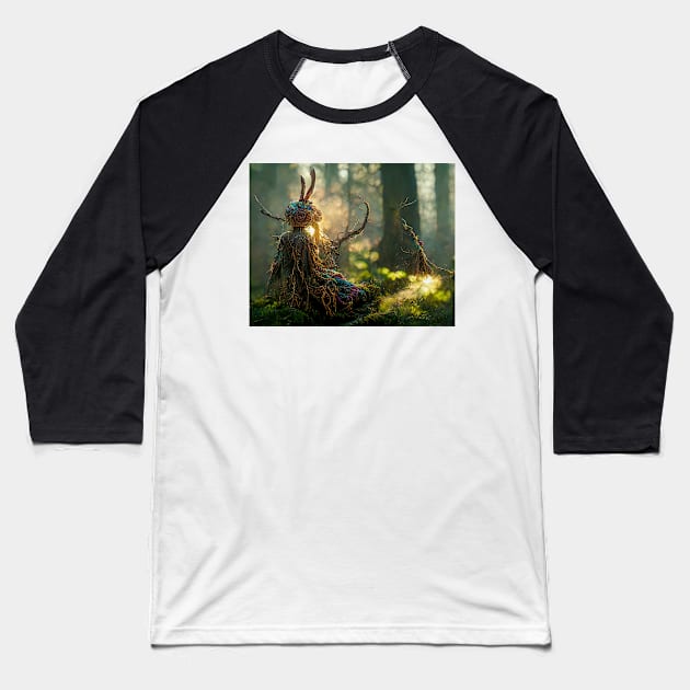 Mystic Forest Series Baseball T-Shirt by VISIONARTIST